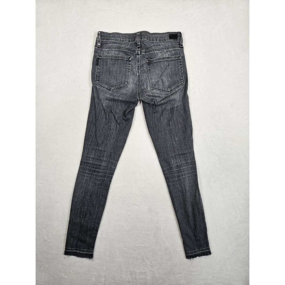 Paige Verdugo Ultra Skinny Denim Jeans Distressed Womens Size 27 Black Stretch‎ - Picture 5 of 7